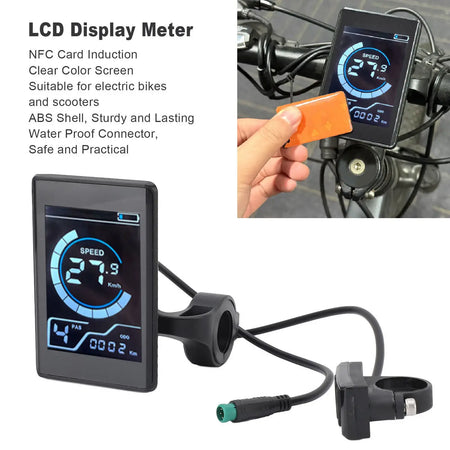 Inductive E Bike LCD Display with 2 NFC Cards Waterproof Panel