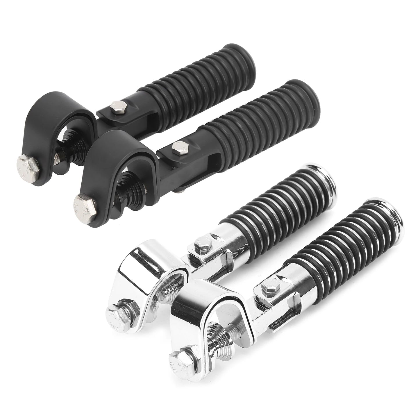 Engine Guard Footpegs - Motorcycle Foot Rest for 1in Engine Crash Bar