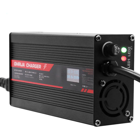OHRIJA 67.2V 8A Charger Smart Aluminum Case Is Suitable For 16S 59.V LCD Dispay Li-ion Lipo Battery OLED Display Fast Charger