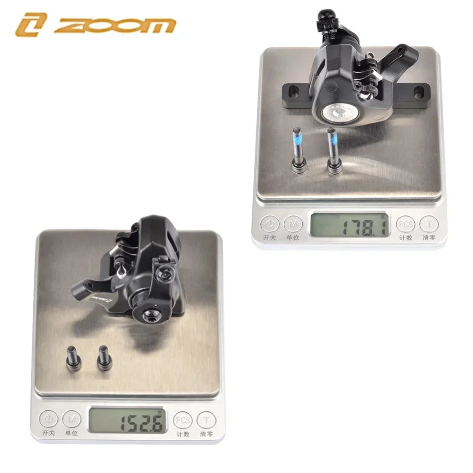 ZOOM DB580 Road Bike Line Pull Flat Mount Dual Piston Mechanie Disc Brake 140mm Disc Brake Caliper Ultralight Bike Accessories