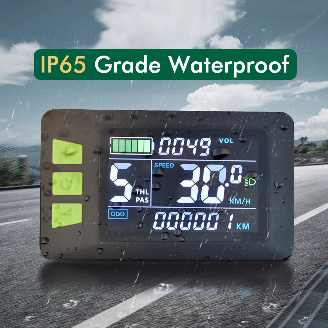 UART 2 P3C Electric Bike LCD Display Meter E Scooter LCD Panel With USB UART For Mountain Electric Bike Parts (5PIN)