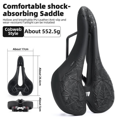 WEST BIKING Bicycle Saddle Comfortable Shockproof Bike Seats MTB Road Hollow Breathable Mountain Bike Saddle Cycling Cushion 0801251