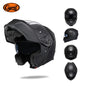 Motorcycle Helmet Dual Visor Modular Flip up Full Face Helmet for Adult Men and Women DOT Approved 4 XL