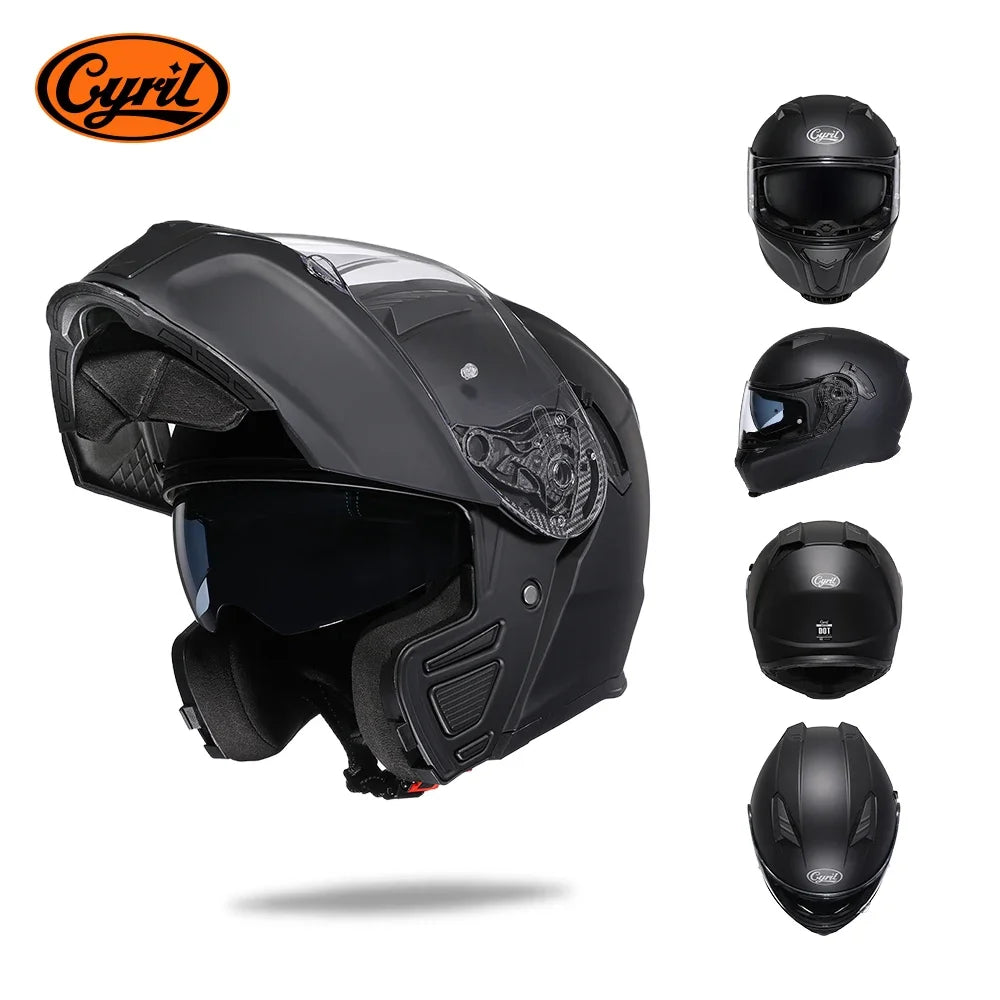 Motorcycle Helmet Double Lens Racing Helmets Modular Men Women Full Face Modular Helmet