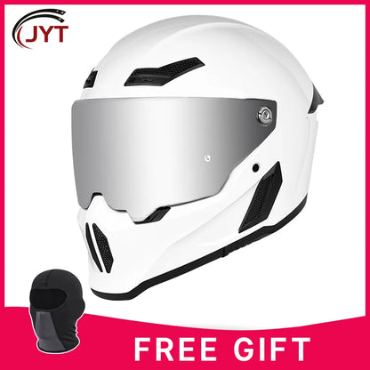 Motorcycle helmet matte black with reserved Bluetooth slot DOT certified sun protection breathable