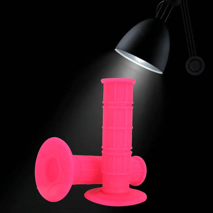 Full Waffle Grips Handlebar Handle Bar Rubber Grips For MX Motocross Jet Ski PWC Off Road ATV ATC Moped Dirt Pit Bike pink