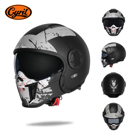Modular Motorcycle Helmet Full Face Helmet Open Face Helmets Men helmet DOT ECE APPROVED CYRIL