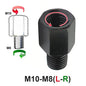 Black Mirror Adapter M10 M8 10MM 8MM Motorcycle Scooter Rearview Mirrors Adapters Right Left Hand Thread Conversion Bolt Screws M10-M8(L-R)