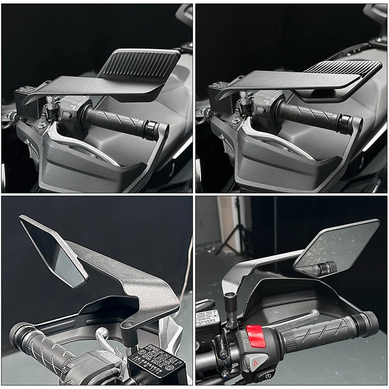 Motorcycle Folding Wind Wing Aluminum Alloy Side Rearview Mirror For YAMAHA NMAX VMAX TMAX NMAX155 NMAX150 NMAX125 NMAX Upgrade