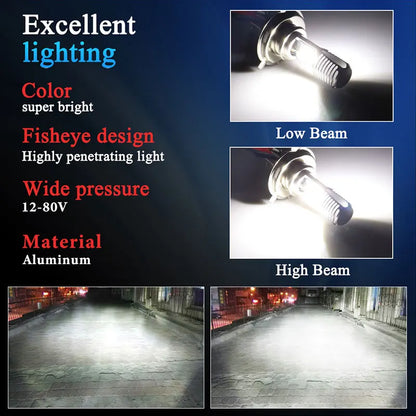 H4 Led Motorcycle Headlight BA20D H6 led light P15d Led bulb 2835 chips Canbus moto spotlight 6500k 12v Super Bright Hi/Low beam