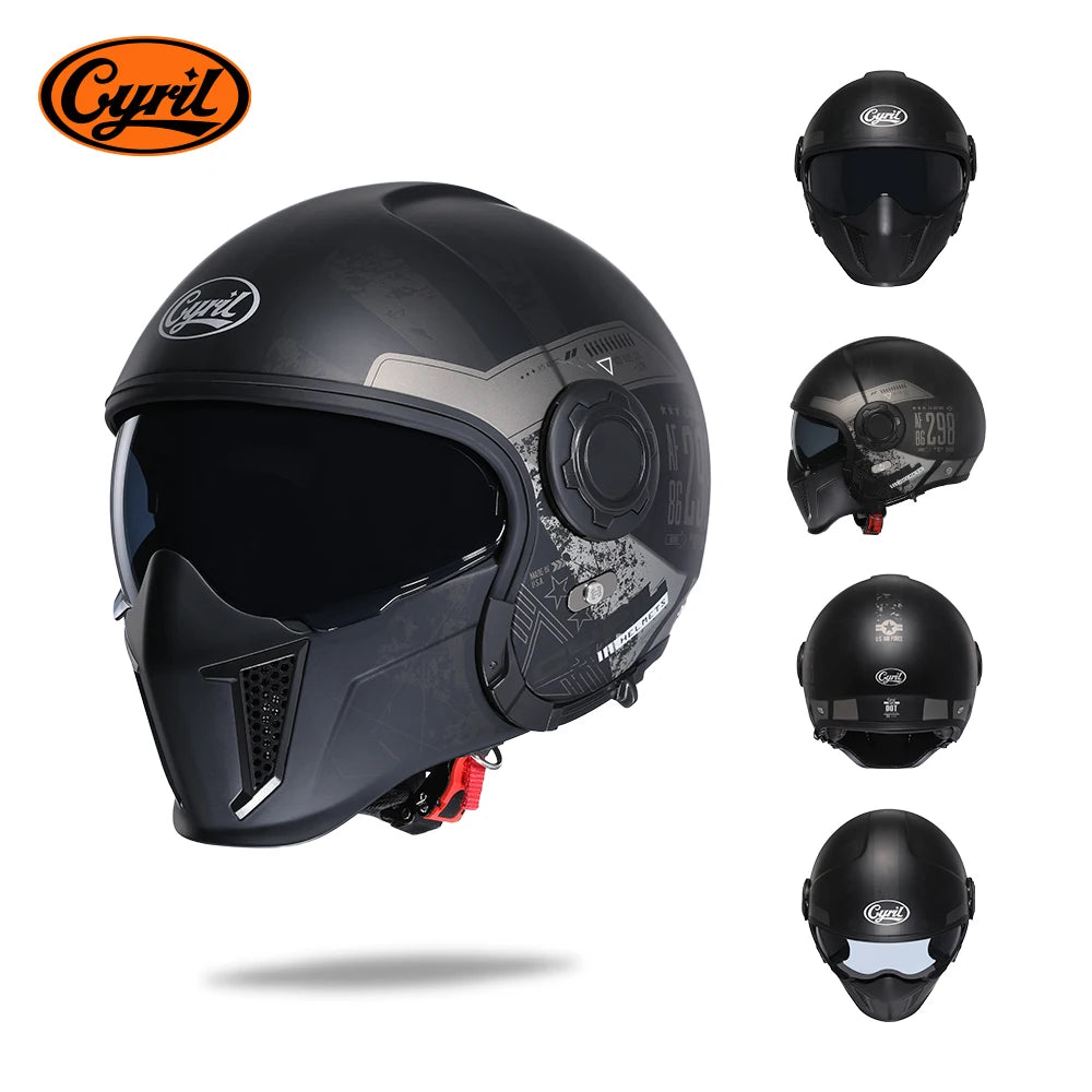 Modular Motorcycle Helmet Full Face Helmet Open Face Helmets Men helmet DOT ECE APPROVED CYRIL