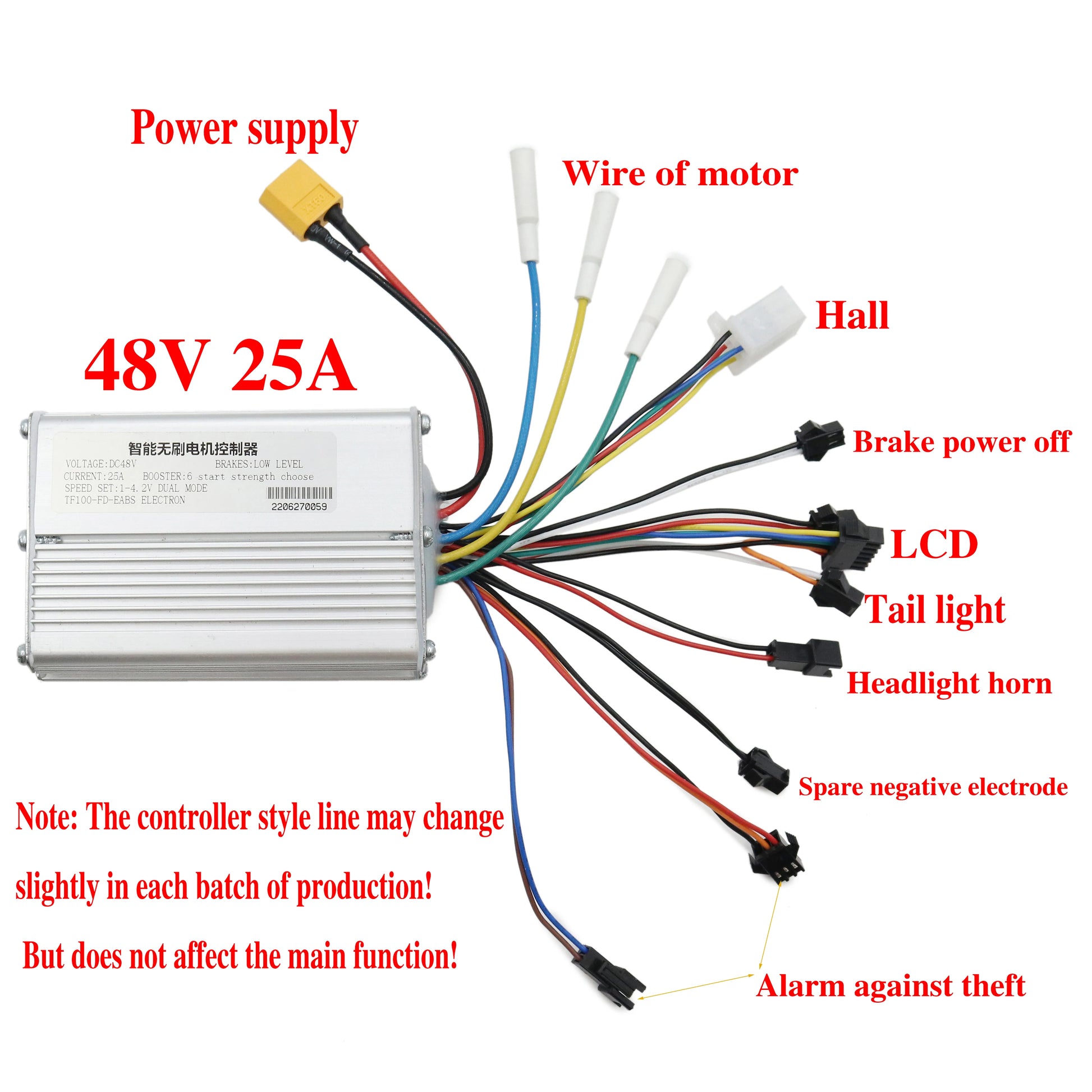36V 48V Electric Scooter TF-100 Instrument Panel Controller Kit 6-Pin Display and Controller for KuGoo M4 Electric Scooter
