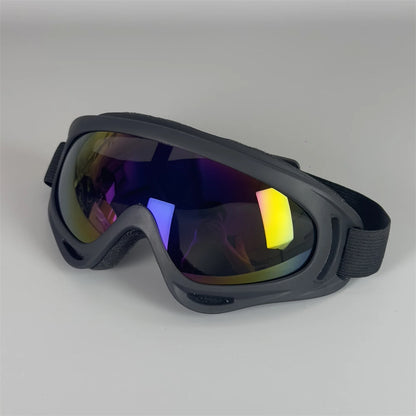 Windproof Mask Goggle HD Motorcycle Outdoor Sport Glasses Eyewear Riding Motocross Summer UV Protection Sunglasses X400-Colourful