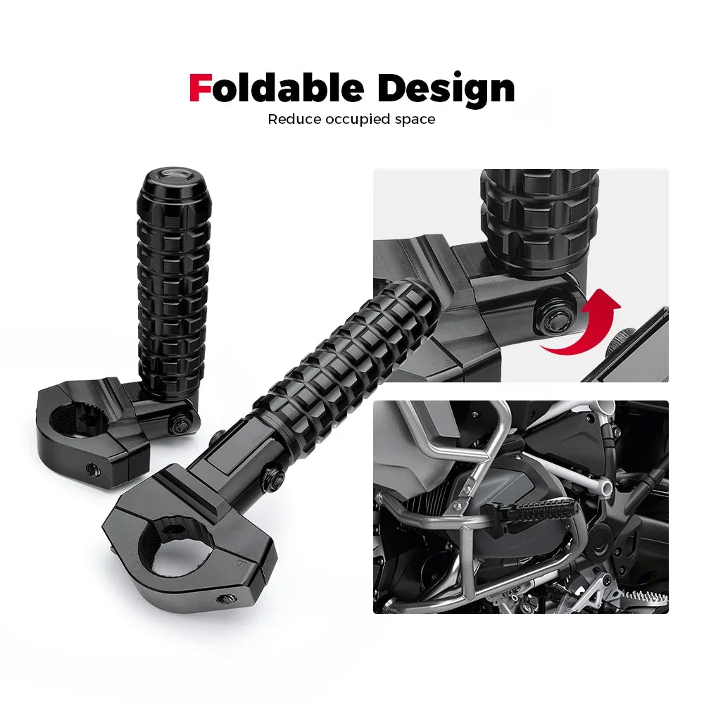 For BMW R1200GS R1250GS R1300GS Universal Footrest F900 F850 F750 G310 GS R S1000 M1000RR Foldable Foot Pegs Pedals Moto Parts