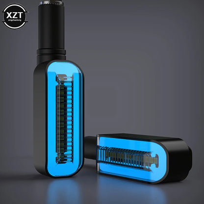2Pc Turn Signal LED Light Motorcycle Stop Signal DRL Flowing Water Flashing 2 in 1 Blinker Tail Accessory Lamps New
