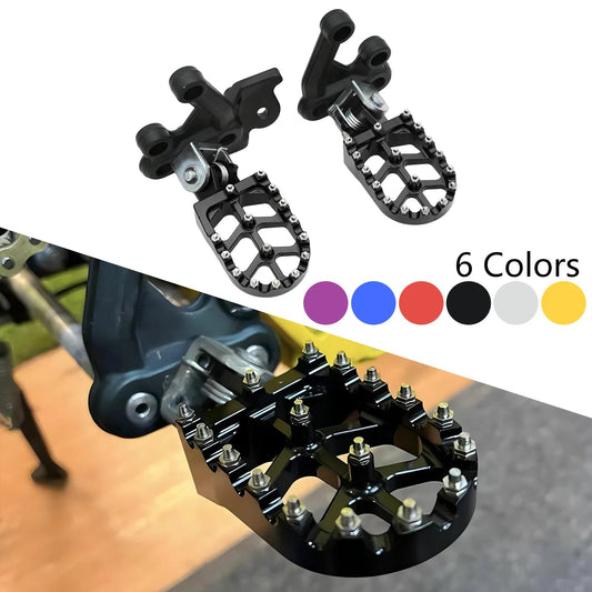 Motorcycle CNC Aluminum Footpegs Foot Pegs Rests Pedals Bracket For Sur-Ron Sur RON Light Bee X & Light Bee S Electric Bike