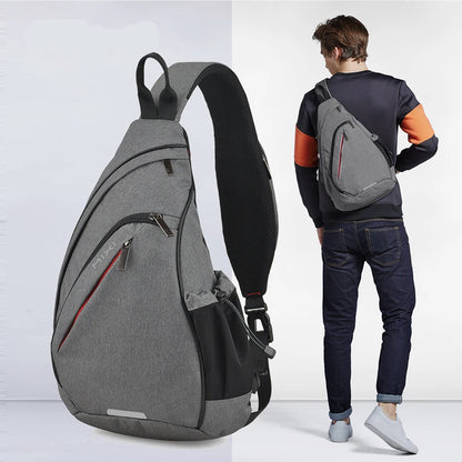 Mixi Men One Shoulder Backpack Women Sling Bag Crossbody USB Boys Cycling Sports Travel Versatile Fashion Bag Student School