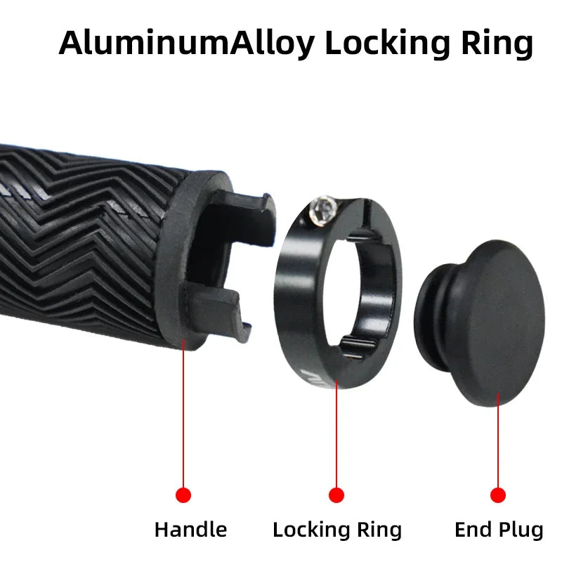 MOTSUV Bicycle Grips MTB Handbar Grip Rubber Non-slip Lock Ring Cycling Anti Slip and Shockproof Mountain Bike Accessory NEW HOT