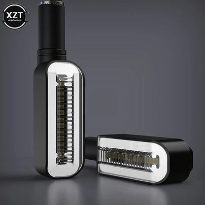 2Pc Turn Signal LED Light Motorcycle Stop Signal DRL Flowing Water Flashing 2 in 1 Blinker Tail Accessory Lamps New
