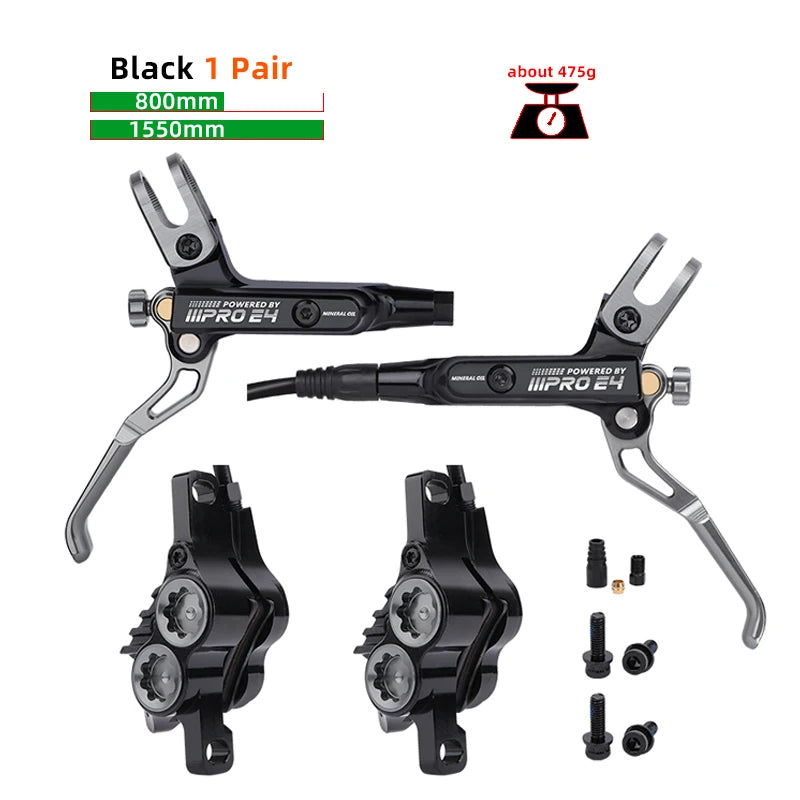 IIIPRO E4 Mountain Bike Hydraulic Brake 800/1550mm Front Rear Brake Cooling 4 Piston Oil Pressure AM DH E-bike MTB Disc Brake