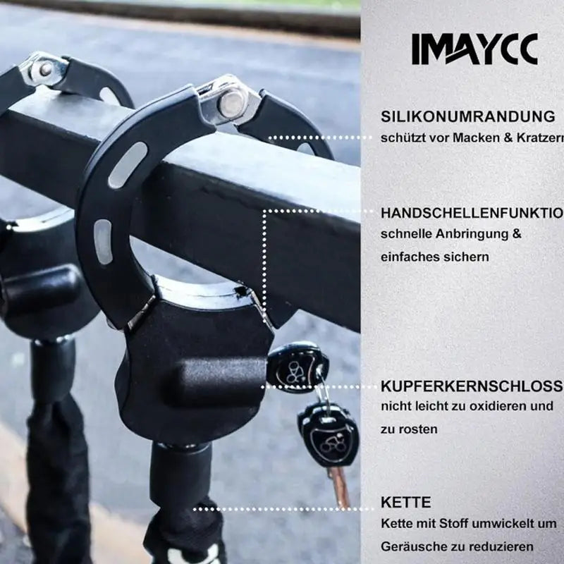 Heavy Duty Security Lock Anti-Theft Handcuff Lock for Scooters Bicycles Prams Scooter E-Scooter Motorcycle Bike Accessories