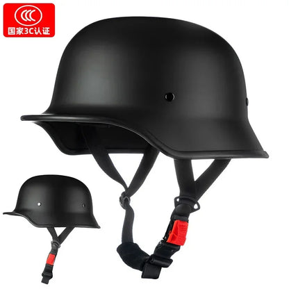 Motorcycle Helmet Male Summer Soldier Helmet Retro Cruise Half Helmet Electric Car Female Four Seasons style9 China