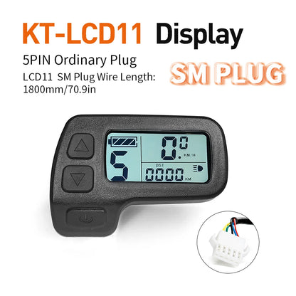 KT Display KT-LCD11 Mini Display 24V 36V 48V for KT Controller Ebike Panel Julet Waterproof/SM Plug
