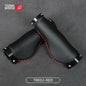 ThinkRIder Fiber Leather Bicycle Handlebar Grips City Bike Scooter MTB Cover Handle Bar End Non-slip Aluminum Lock TRK02 Red