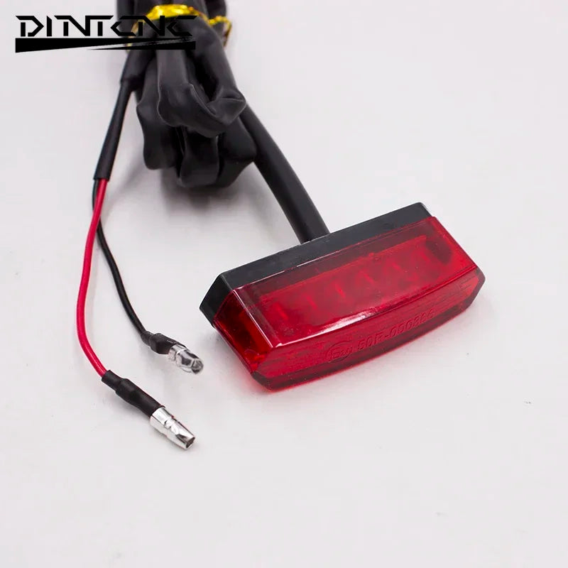 LED Tail Light Universal Mini Red Indicator Modified Motorcycle Brake Tail Light LED Plastic Light Housing Moto Accessories