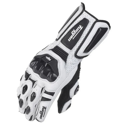 Motorcycle Leather Carbon Fiber Gloves - Windproof Protection for Riders
