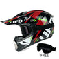 Off-Road Helmet DOT Certified - Motorcycle Motocross Helmet with Goggles, Removable Liner Black green UFO China