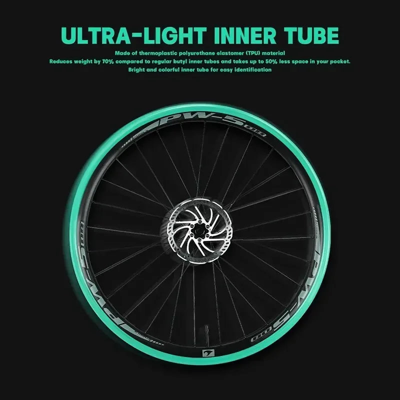 X-TIGER Ultralight Bicycle Inner Tube 18-32C Road Mountain Bike TPU Tire 700C 45/65/85mm Length Presta Valve Bike Light Tube