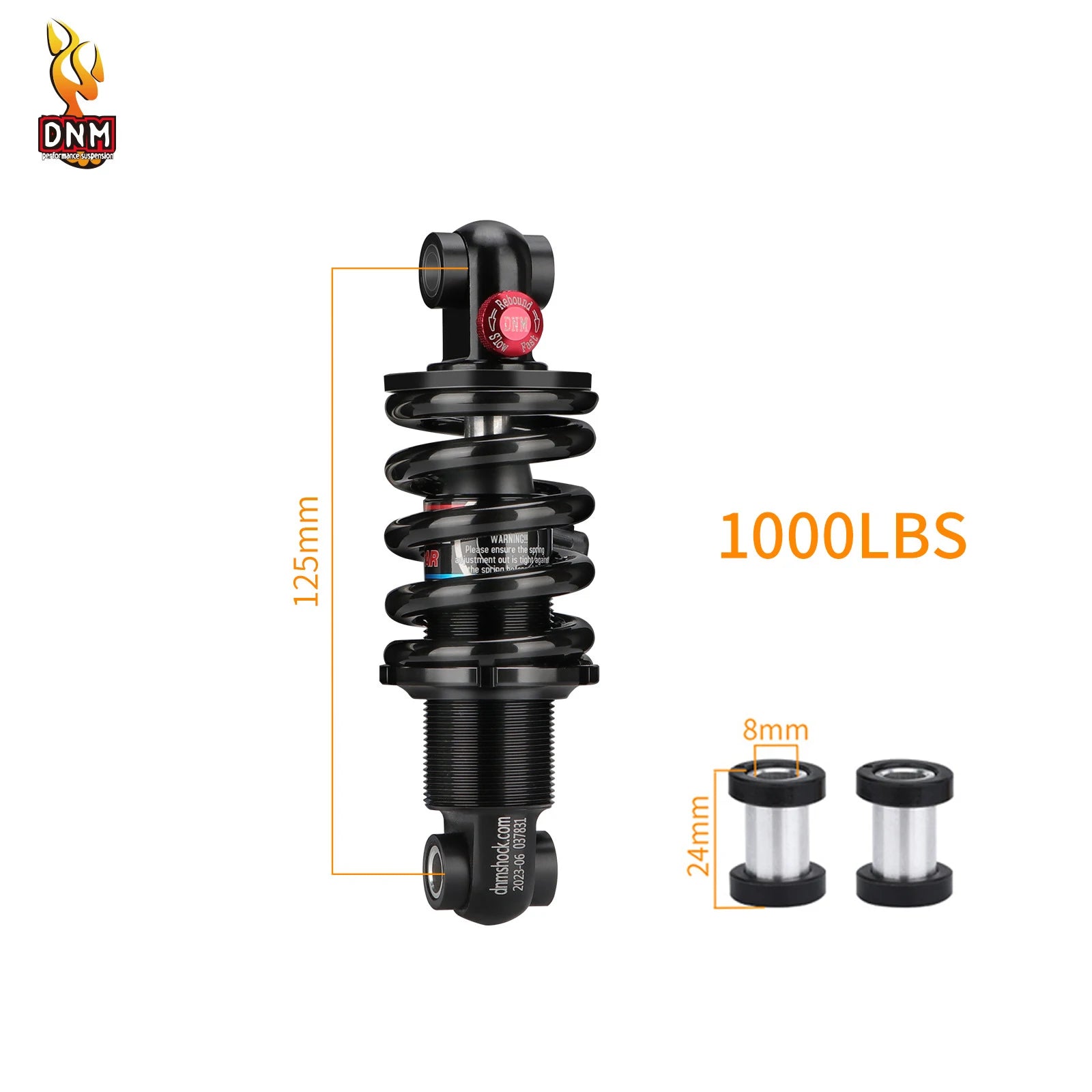 DNM DV22AR Spring Bike Shock Absorber Hydraulic with Damping Adjust 125/150/190/200MM For Mountain Bicycle Rear shock