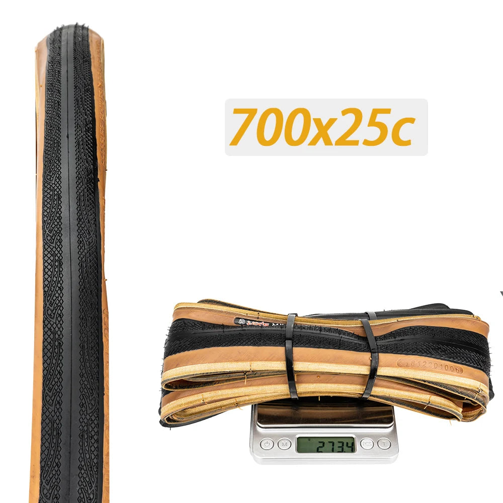 ZTTO Road Bike Tires 700C High Performance Durable Foldable Tires with 60TPI Puncture Resistant 700C 23-25C 25-28c Inner Tubes 700x25c Yellow Foldable China