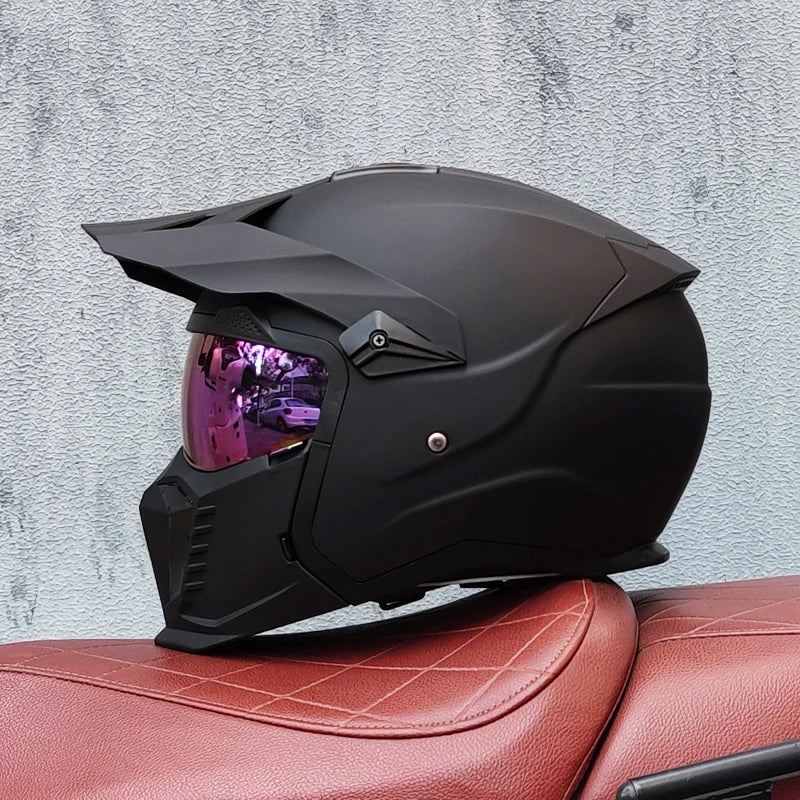 high-quality retro motorcycle helmet modular multifunctional combination full helmet DOT approved 2 China