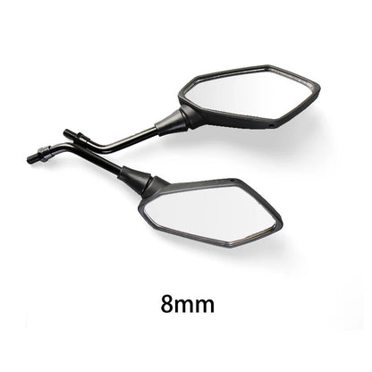 Universial 8mm 10mm Motorcycle Mirror Scooter E-Bike Rearview Mirrors 2Pcs/Pair Electromobile Back Side Convex Mirror 8mm