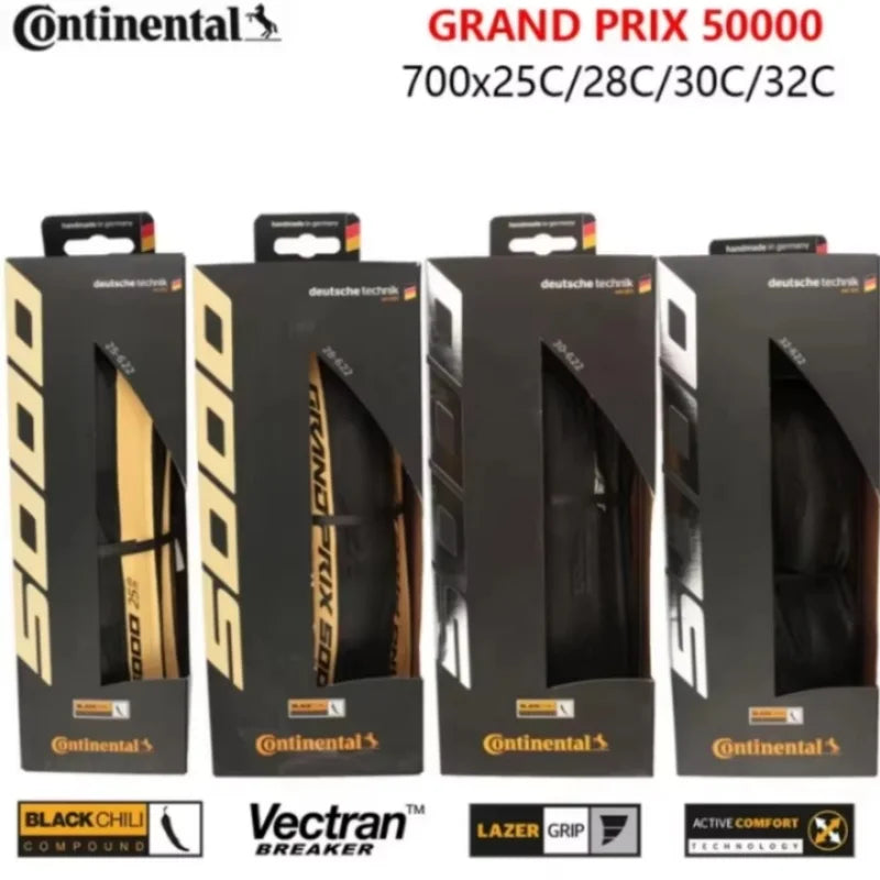 Continental Grand Prix GP5000 Folding Road Bike Tire - 700C (23c / 25c / 28c / 32c) Black