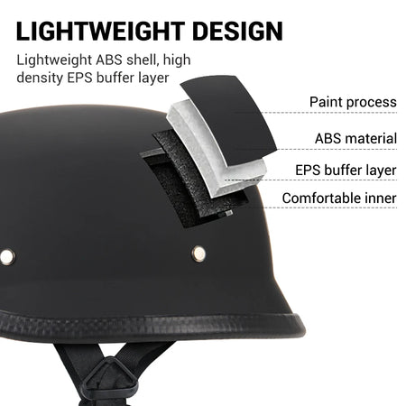 Classic Casco Moto Retro Leather Helmet - Back View