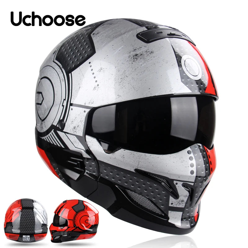 Scorpion Helmet Detachable Multi-purpose Combination Helmet Motorcycle Half Predator Helmet 15