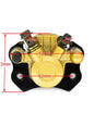 ATV Rear Disc Brakes Calipers Clamp Lower Pump for 50 70 90 110 125 150cc Quad master cylinder caliper left Yellow