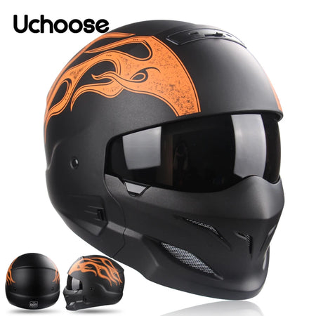 Scorpion Helmet Detachable Multi-purpose Combination Helmet Motorcycle Half Predator Helmet