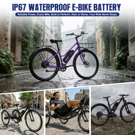 Varstrom battery mounted on e-bike frame with Bafang mid-drive motor