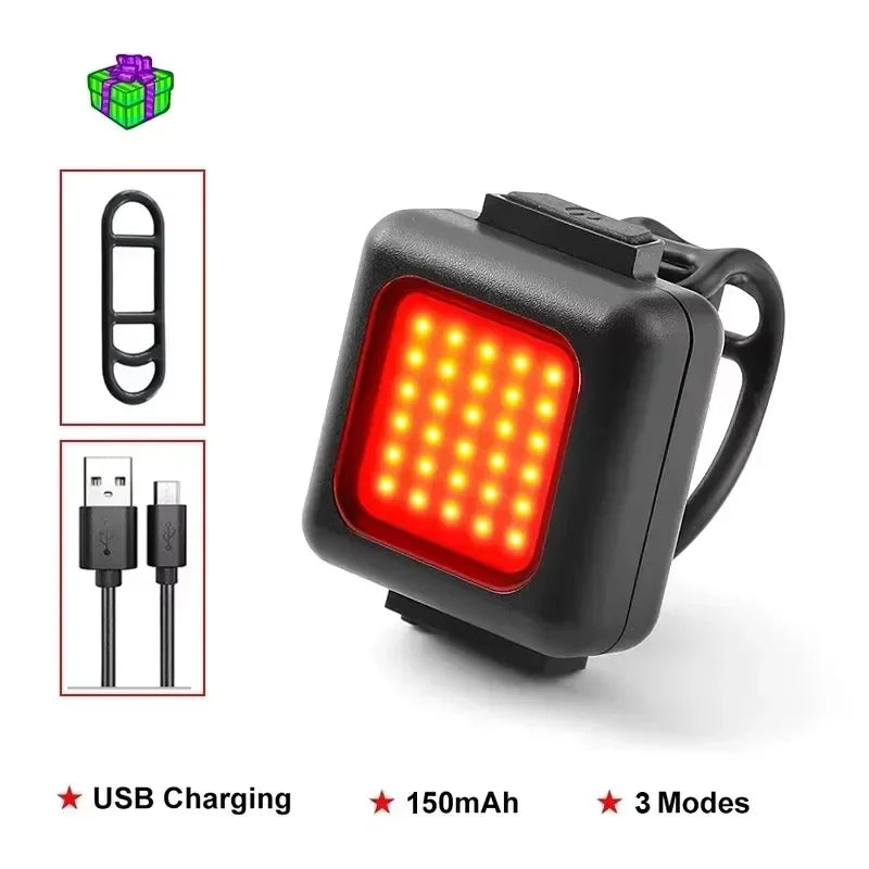 BUCKLOS Bike Light COB Front Rear Bicycle Lights LED Rechargeable Mountain Road Bicycle Lamp MTB Tail Light Cycling Flashlight
