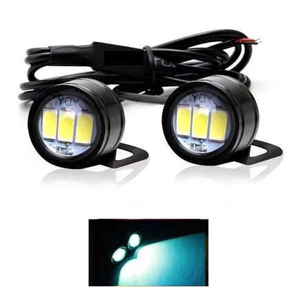 2X LED Motorcycle Light Moto Driving Light Strobe Blue Strobe Flashing Eagle Eye Light Accessories Headlight Fog Lamp 12V White