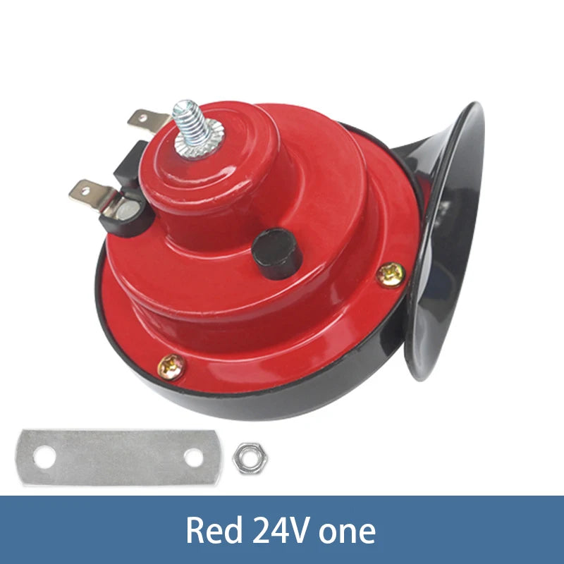 Modified Motorcycle 12V Snail Horn High-frequency Universal 300DB Horn Waterproof Car Electric Horn Red 24V