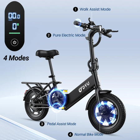 DYU C3 36V lithium battery electric bicycle handlebar and display
