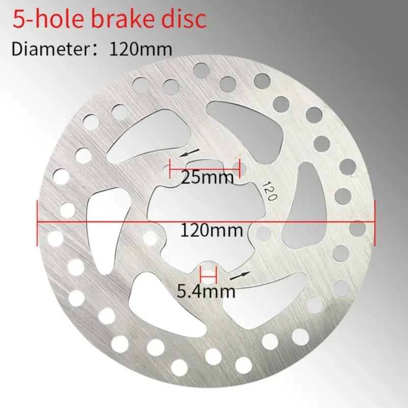 Stainless Steel Brake Rotor 110/120/140/160/180/203mm MTB Road Bike Disc with Bolts Brake Disk 120MM 5 hole China