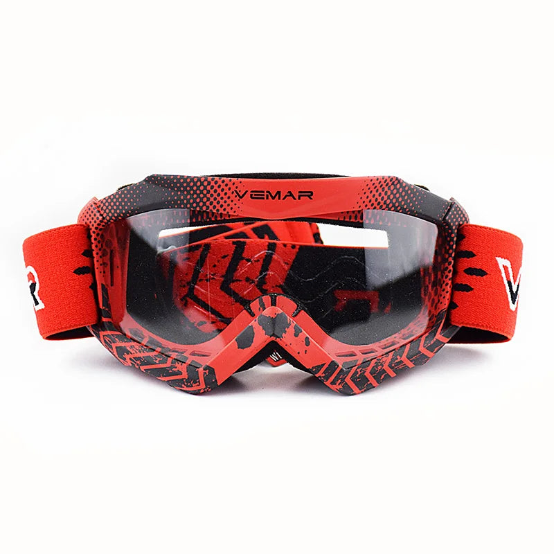 Vemar Motorcycle Glasses Kids Child Motorbike Racing Goggles MX MTB Off-Road Dirt kid Bike For motocross Helmet gafas Red