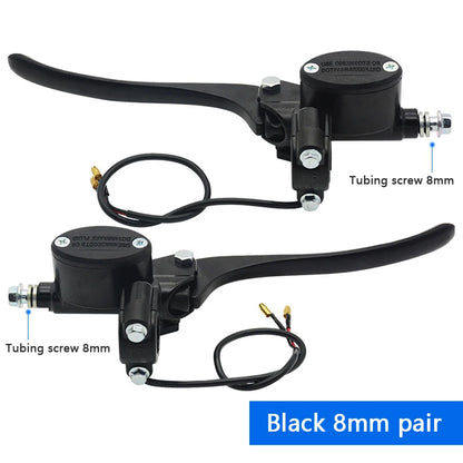 22mm Aluminum Alloy Motorcycle Brake Ebike Hydraulic Brake Electric Handles Pedal Electric Moped equipments Parts Handle Lever pair 8MM CHINA