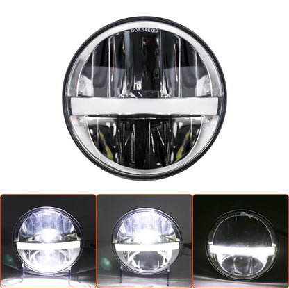 5.75-Inch LED Motorcycle Headlight Projector Lens - Round Headlamp for Motorcycles